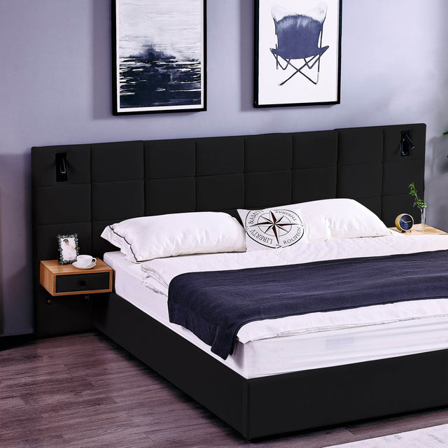 King Velvet Upholstered Hydraulic Storage Platform Bed Frame - Omega Lifestyles