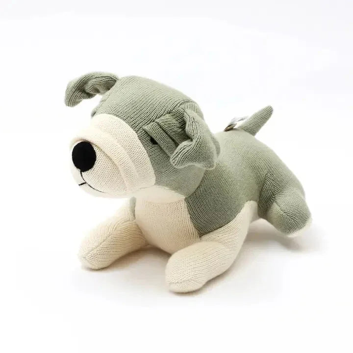 Cotton Polyester Plush Green Knitted Stuffed Toy - Omega Lifestyles