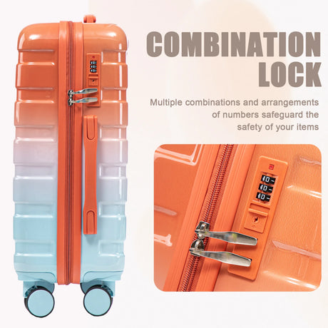 2-Piece PC Spinner Wheel Luggage Set With Combination Lock - Omega Lifestyles
