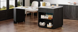 Extendable Kitchen Island With Dining Table And Storage - Omega Lifestyles