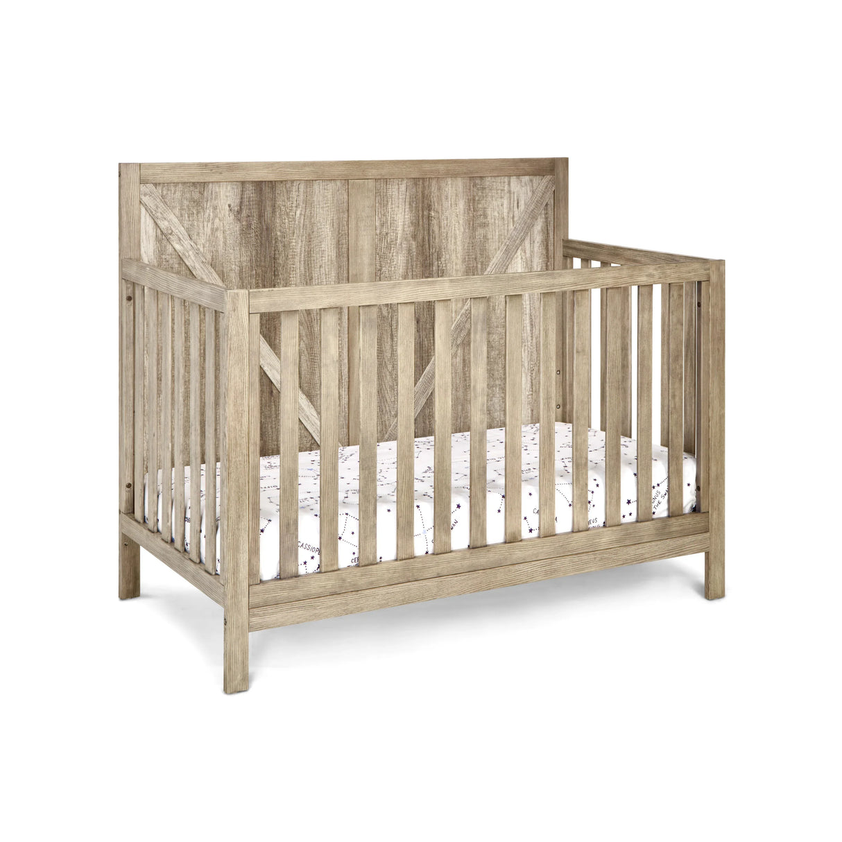 4-in-1 Convertible Solid Wood Barnside Crib Chestnut - Omega Lifestyles