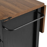 Farmhouse Style Rolling Kitchen Island With Power Outlet - Omega Lifestyles