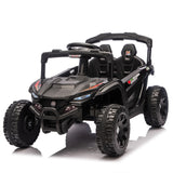 24V Kids Remote Control Black Ride On UTV - Omega Lifestyles