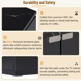Modern APP Controlled LED Black Marble TV Stand - Sleep Galleria