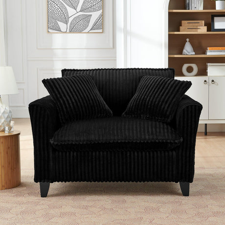 Corduroy Foam Lazyman Sofa Chair With Armrests - Omega Lifestyles
