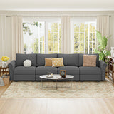 Modular 4-Seater Memory Foam Upholstered Sectional Sofa - Omega Lifestyles