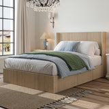 Queen Oak Storage Bed Frame With Gas Lift Mechanism - Omega Lifestyles