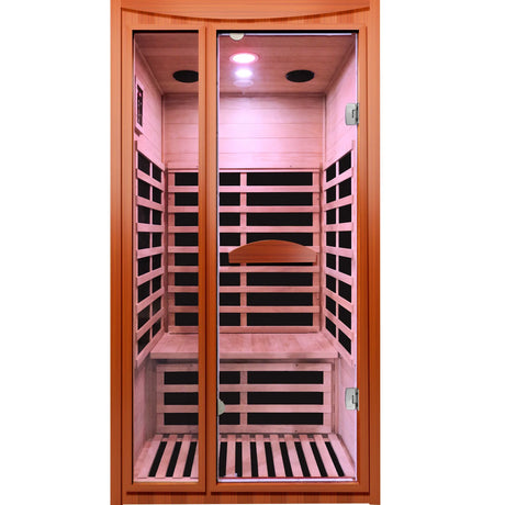 Far Infrared Okoumé Wood Dry Sauna Spa Room - Omega Lifestyles