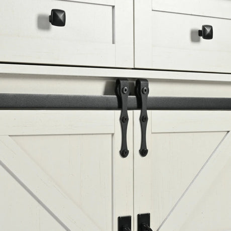 Farmhouse Kitchen Island Rolling Cart With Power Outlet - Omega Lifestyles