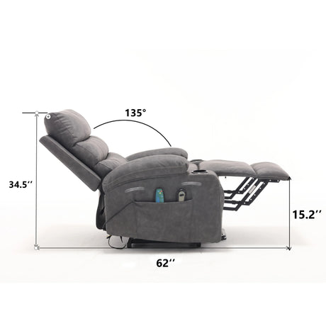 Electric Power Lift Recliner Chair With Massage Heat - Omega Lifestyles