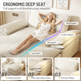 Modern Oversized Chenille Lounge Chair With Wide Armrests - Omega Lifestyles