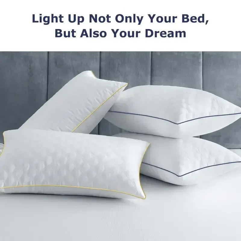 Set Of 2 Soft Hypoallergenic Neck Support Pillows Queen - Omega Lifestyles