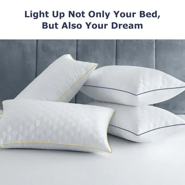 Set Of 2 Soft Hypoallergenic Neck Support Pillows Queen - Omega Lifestyles