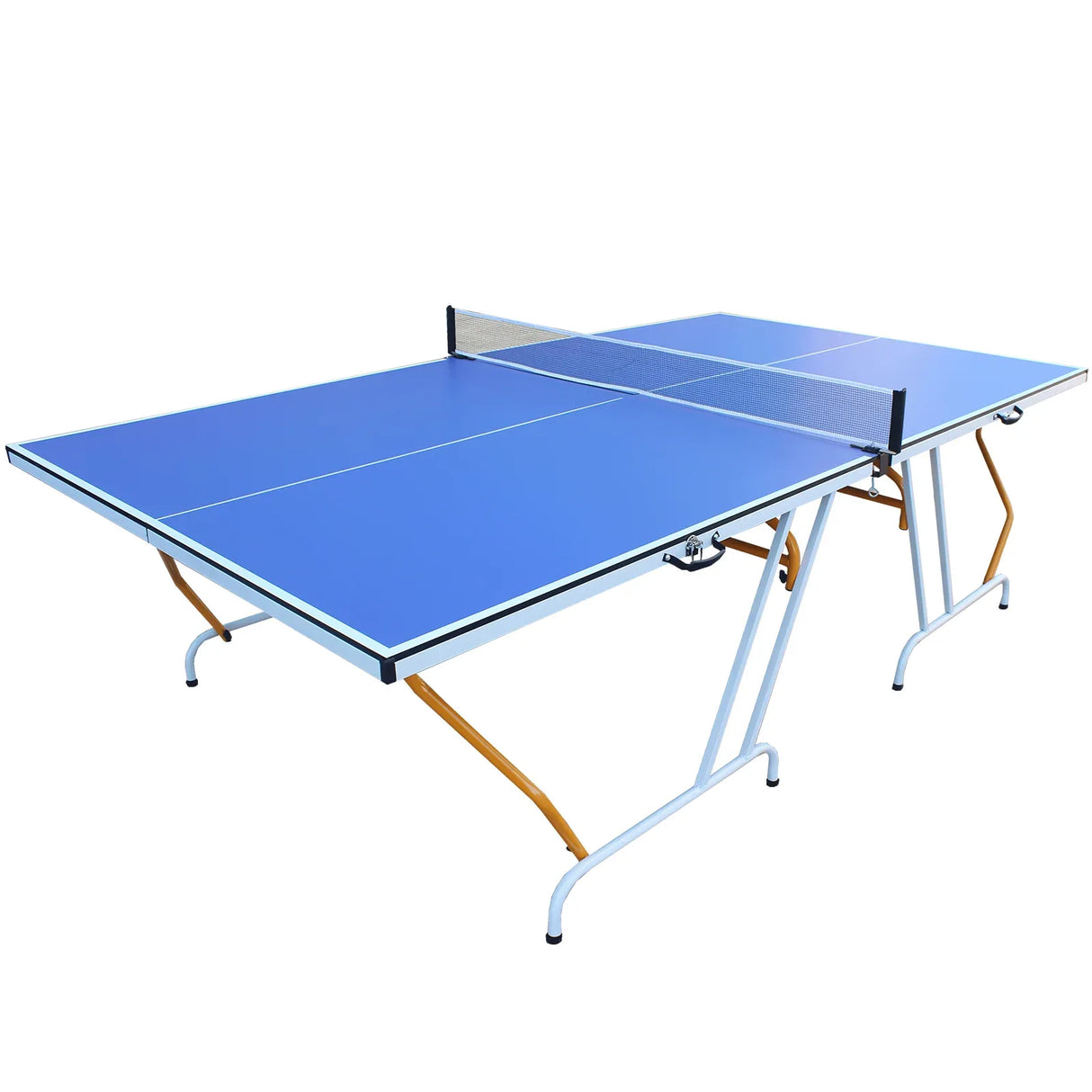 Foldable Mid-Size 9ft Portable Table Tennis Table Set - Omega Lifestyles