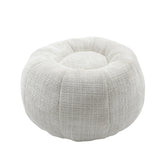 Ergonomic Chenille Foam-Padded Round Chair With Ottoman - Omega Lifestyles