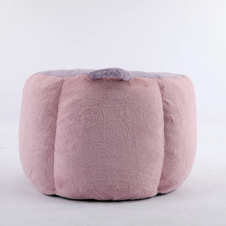 Multicolor Faux Fur Oversized Foam-Filled Bean Bag Chair - Omega Lifestyles