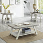 3-Piece Contemporary Wood Shelf Coffee Table Set - Sleep Galleria