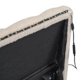 Twin Upholstered Platform Bed With LED Light Trundle - Omega Lifestyles