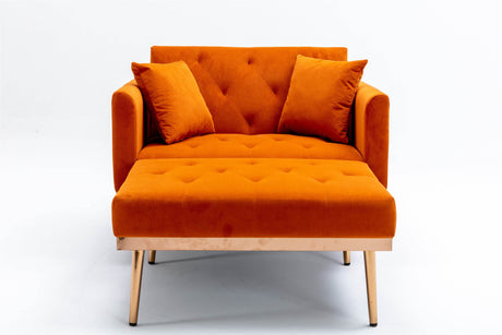 Velvet Upholstered Adjustable Accent Chair With Foam Padding - Omega Lifestyles