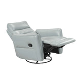 Top Grain Leather Swivel Recliner Chair With Glide - Omega Lifestyles