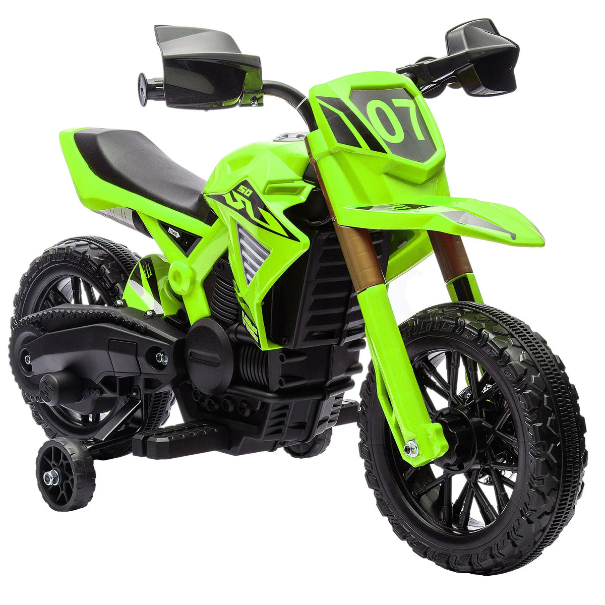 6V Kids Electric Motorcycle With Training Wheels And Sound - Omega Lifestyles