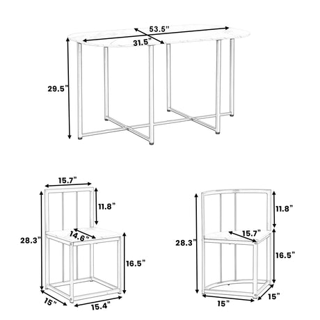 Modern 7-Piece Dining Table Set With Six Chairs - Omega Lifestyles