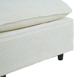 Modular 2-Seater Corduroy Fabric Sectional Sofa - Omega Lifestyles