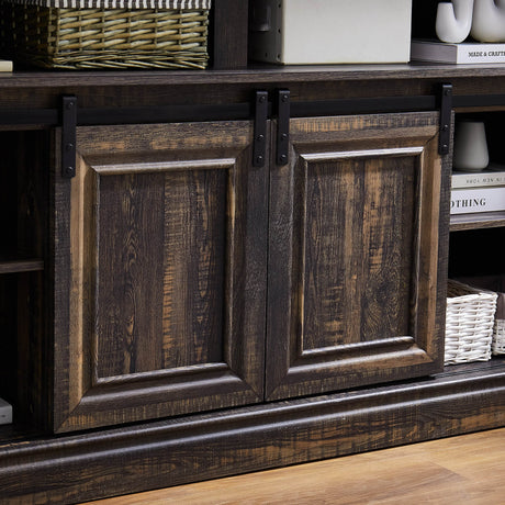 Antique Brown Mid Century Media Console TV Stand - Sleep Galleria