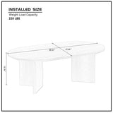 Modern Compact MDF Pedestal Base Coffee Table - Sleep Galleria