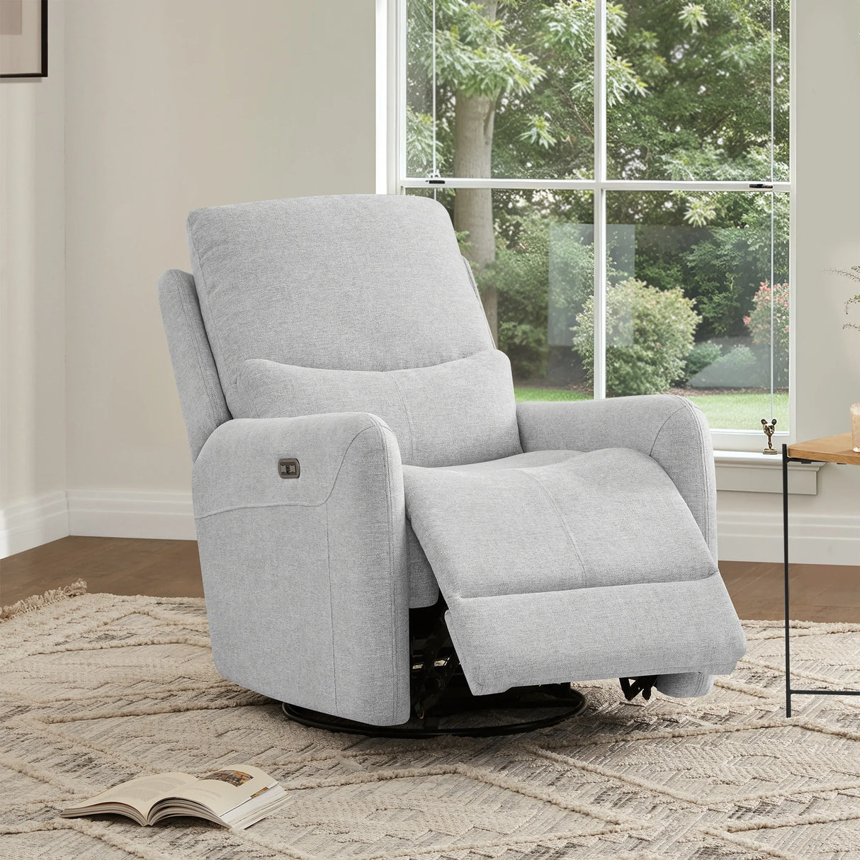 Power Recliner Arm Chair With 360-Degree Swivel Base - Omega Lifestyles