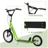 Youth Adjustable Handlebar Kick Scooter With Inflatable Tires - Omega Lifestyles