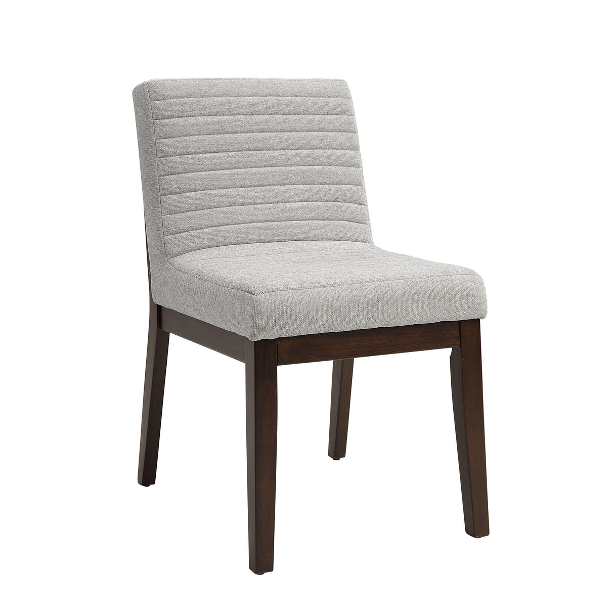 Set of 2 Gray Linen Padded Side Chairs - Omega Lifestyles
