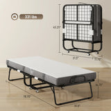Single Soft 5-Inch Memory Foam Portable Folding Bed - Omega Lifestyles