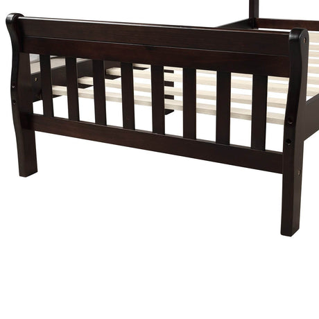 Twin Solid Wood Sleigh Platform Bed Frame With Headboard - Omega Lifestyles