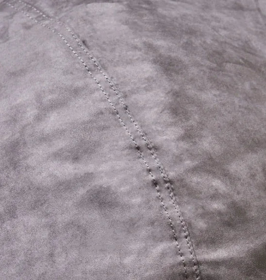 Microfiber Cylindrical Foam-Filled Charcoal Bean Bag Chair - Omega Lifestyles