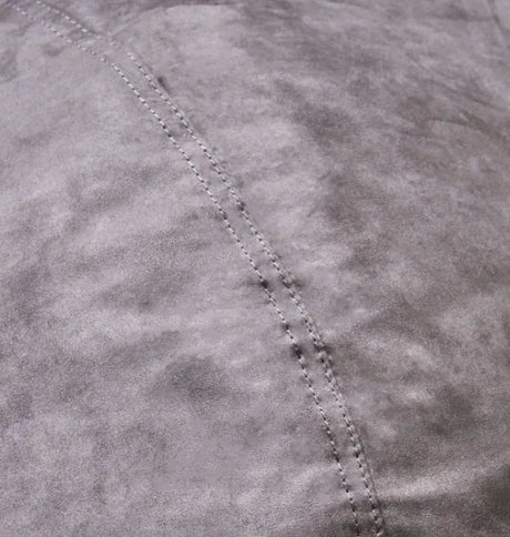 Microfiber Cylindrical Foam-Filled Charcoal Bean Bag Chair - Omega Lifestyles