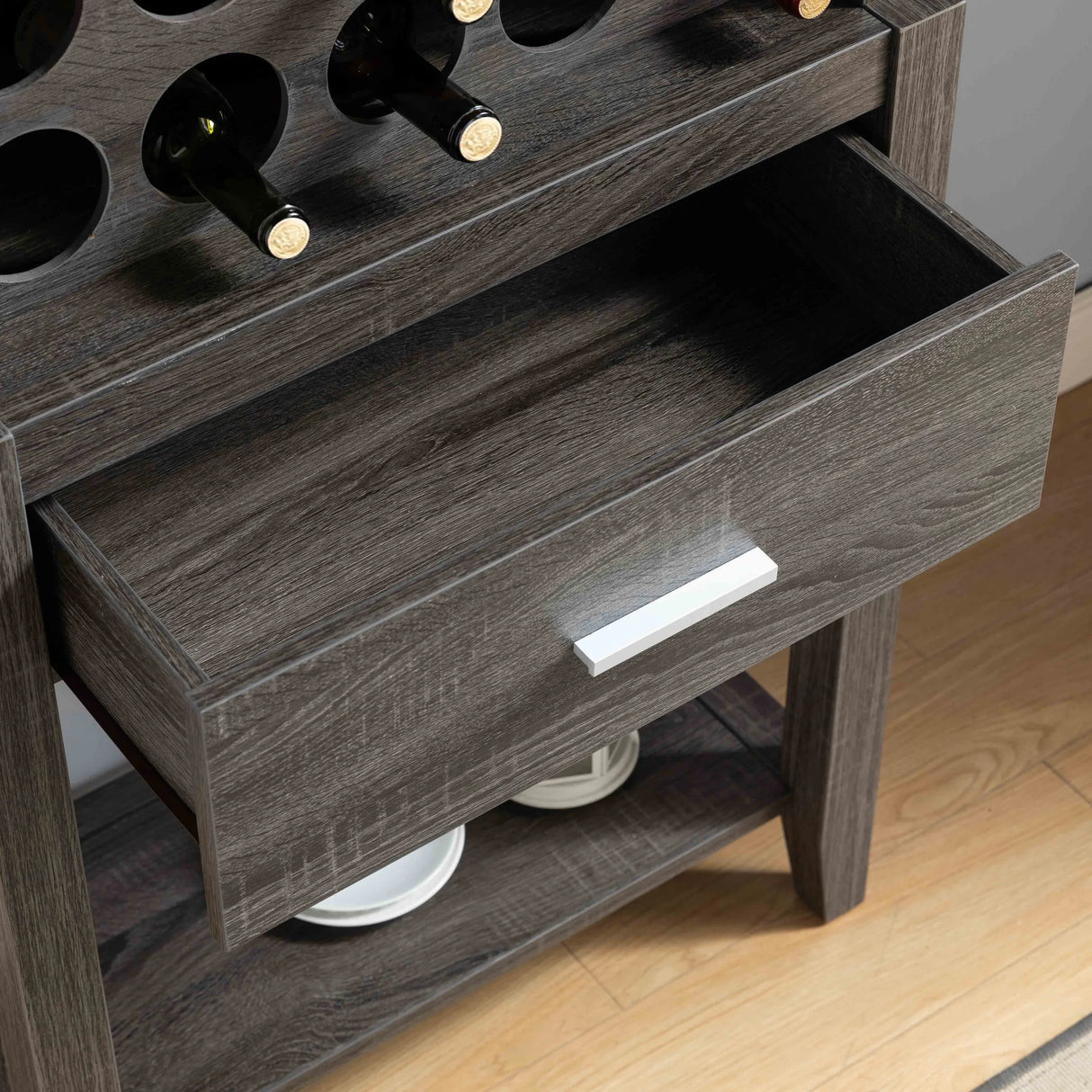 Wine Bar Cabinet Kitchen Storage Cabinet With Drawer - Omega Lifestyles