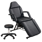 Adjustable 3-Section Multipurpose Facial Massage Chair With Stool