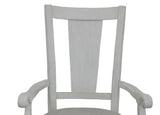 Set of 2 Light Gray Linen And White Arm Chairs - Omega Lifestyles