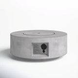 Modern Gray Concrete Propane Outdoor Fire Pit Table - Omega Lifestyles