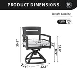 2-Piece Outdoor Aluminum Swivel Rocker Chairs With Cushions - Omega Lifestyles