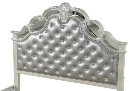 Contemporary Upholstered Tufted Wood Queen Bed Frame - Omega Lifestyles