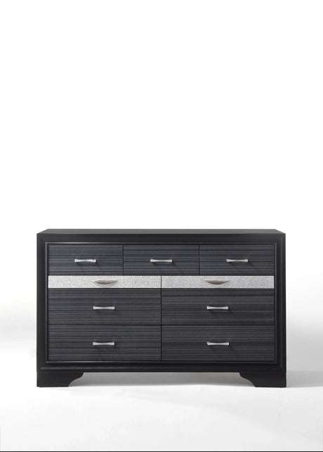 Black Synthetic Wood Modern Storage Dresser - Omega Lifestyles