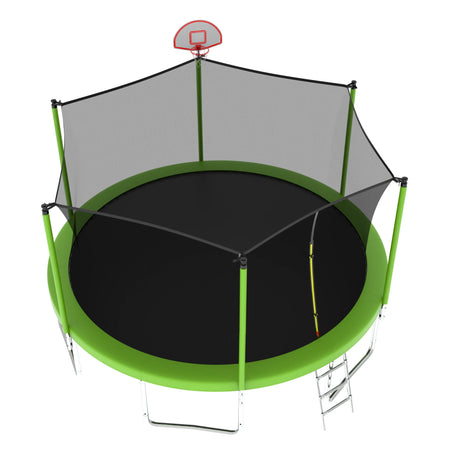 14-Inch Kids Outdoor Safety Enclosure Trampoline - Omega Lifestyles