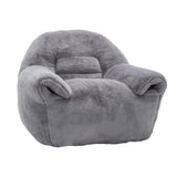 Comfy Faux Fur Bean Bag Chair With Back Support - Omega Lifestyles