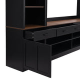 Farmhouse Mid-Century Walnut MDF TV Stand - Sleep Galleria