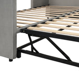 Twin Upholstered Velvet Daybed With Pop Up Trundle - Omega Lifestyles
