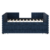 Twin Upholstered Daybed With Trundle And Storage Drawers - Omega Lifestyles