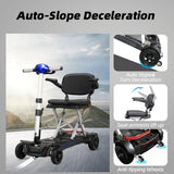 Foldable 4-Wheel Mobility Scooter With 16.5Ah Battery - Omega Lifestyles