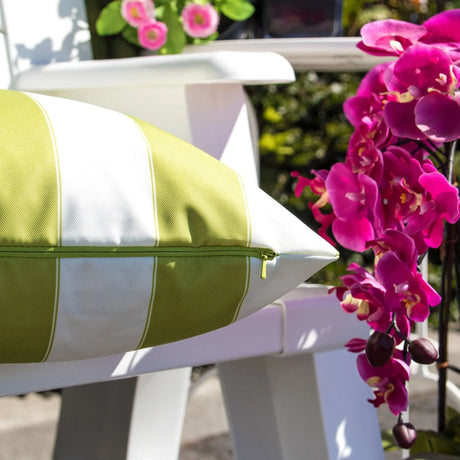 Outdoor Weather Resistant Lime Green Polyester Pillow 20x20 Inch - Omega Lifestyles